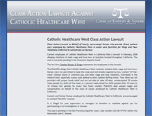 Tablet Screenshot of catholichealthcarelawsuit.com